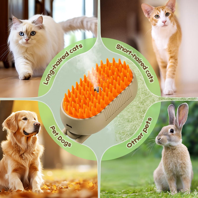 Mist Massage Brush： Quick & Easy Pet Hair Remover Comb
