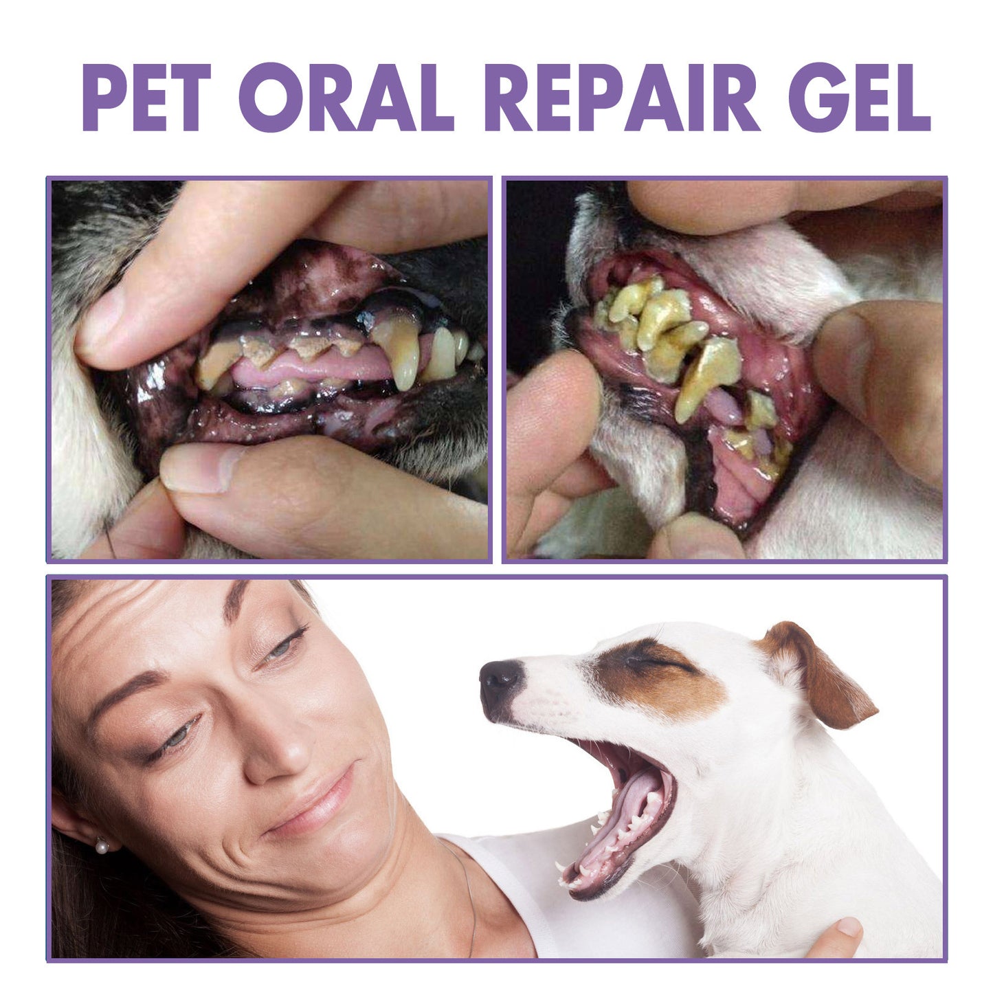 Pet Oral Repair Gel – Whitening & Tartar Removal for Dogs & Cats